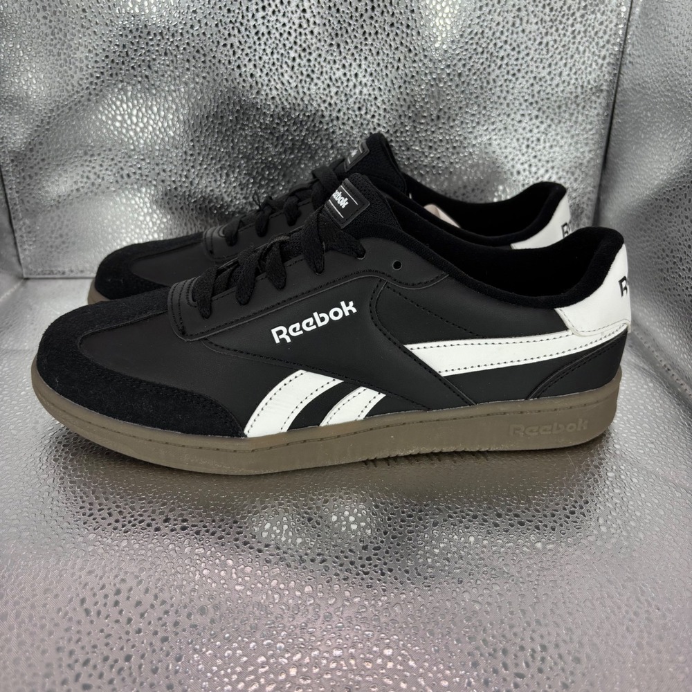 Reebok Club C Revenge Mens 6 Black White Gum Sole Sneakers Low Top Shoes - Picture 3 of 7